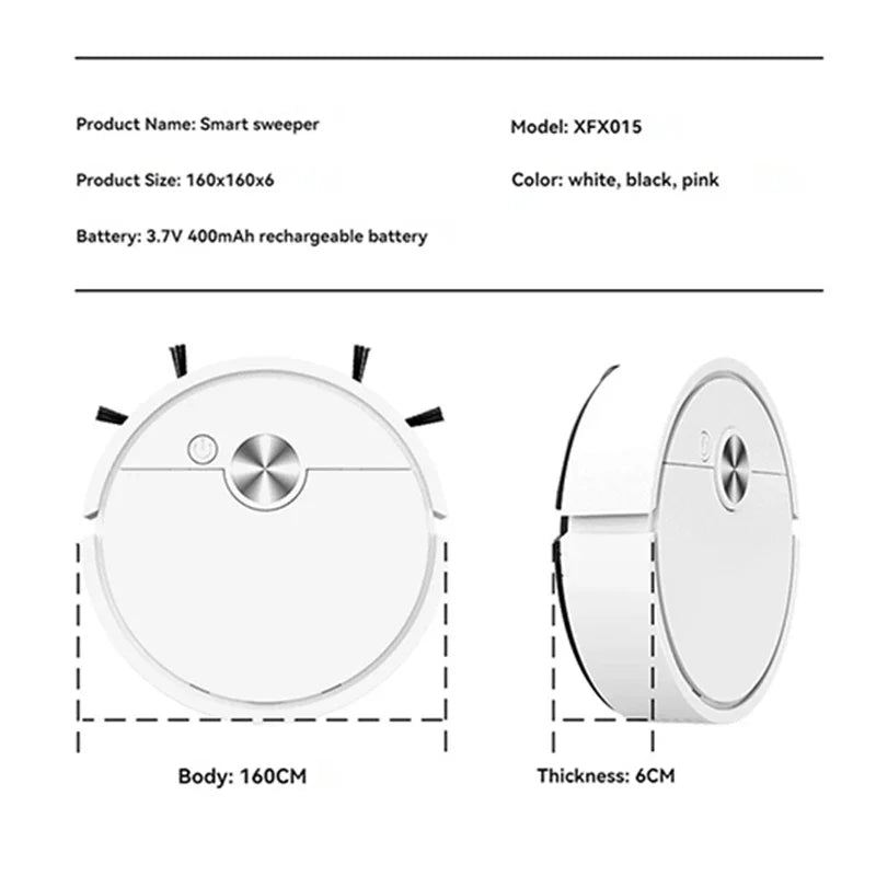 Smart Robot Vacuum Cleaner – 5-in-1 Wireless Cleaning